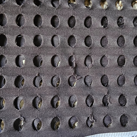 Clara Sun Woo black Net eyelet open back short-sleeve minimalist top size M - Picture 3 of 9